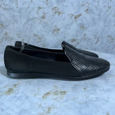 Ecco 40 Touch Ballerina Women's Size 9 Shoes Black Leather Comfort Career Flats