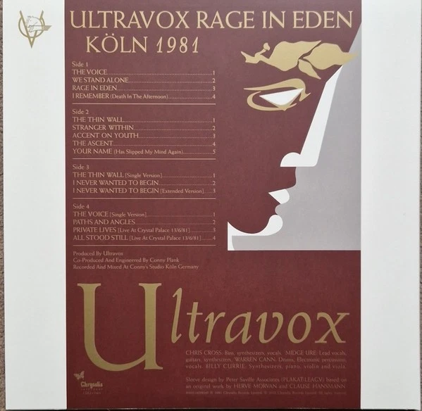 Ultravox Rage in Eden 180 Gram Clear Vinyl 4 x LP Box Set Half-speed Mastered - Image 3 of 4