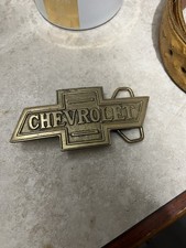 Chevrolet Chevy Solid Brass Belt Buckle with Bowtie Design