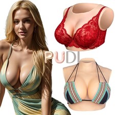 Realistic B-H Cup Silicone Breast Forms Breast Plate Fake Boobs For Crossdresser