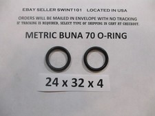 24mm ID x 32mm OD x 4mm thick O-ring. Buna-70. Quan 2.