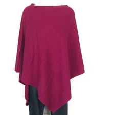 Cashmere|Poncho|Knit|"Boat Neck"|Himalayan|A+ Yarn|Hand Loomed| Magenta