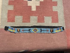 Handcrafted Native American Design Seed Bead Beaded Headband w/ Elastic B