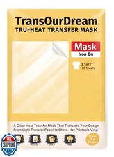 TransOurDream Tru-Heat Transfer Mask for Light T Shirts Transfer 