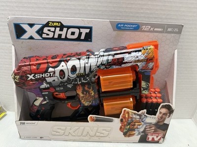 Zuru XShot Skins Boom 12 Shot w/ 12 Foam Darts - NEW