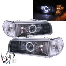 Fits Toyota Corolla E90 88-92 4d5d Led Halo Hid W Corner Lamp Headlight Bk Lh
