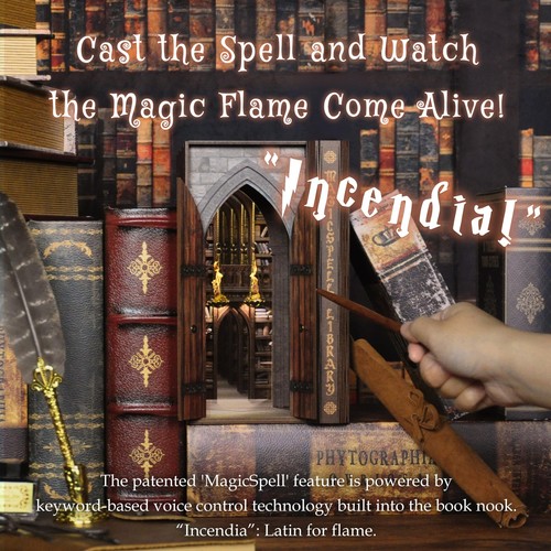 Kit Angolo Libro Fai da Te per Adulti, Infinite Magicspell Library Booknook - Foto 2 di 6