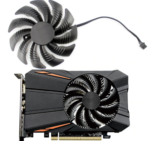 Cooling Fan For Gigabyte Geforce GTX 1050Ti RX550 T129215SU PLD09210S12HH 88MM - Picture 1 of 11