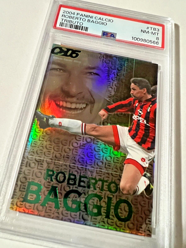 2004-05 PANINI CALCIO CARDS C05 TRIBUTE TB3 ROBERTO BAGGIO AC MILAN GRANDI PSA 8 - Picture 19 of 24