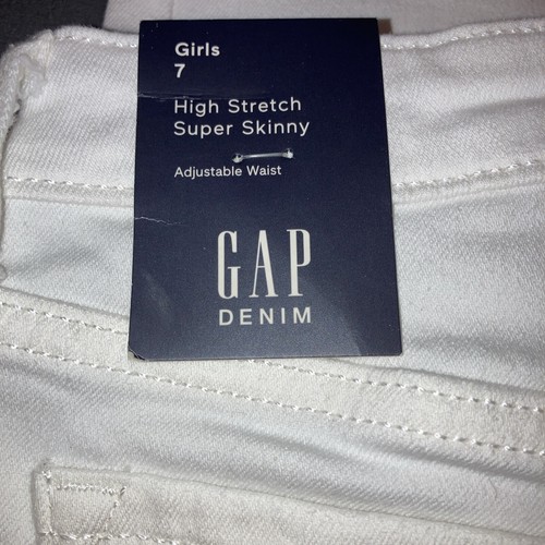 Gap for good washwell Girls Super Skinny White Jeans Size 7 skinny leg brand new - Picture 8 of 15