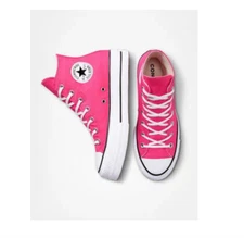 NEW Women's Converse Chuck All Star Hi Shoes Lift Platform A05663F Astral Pink