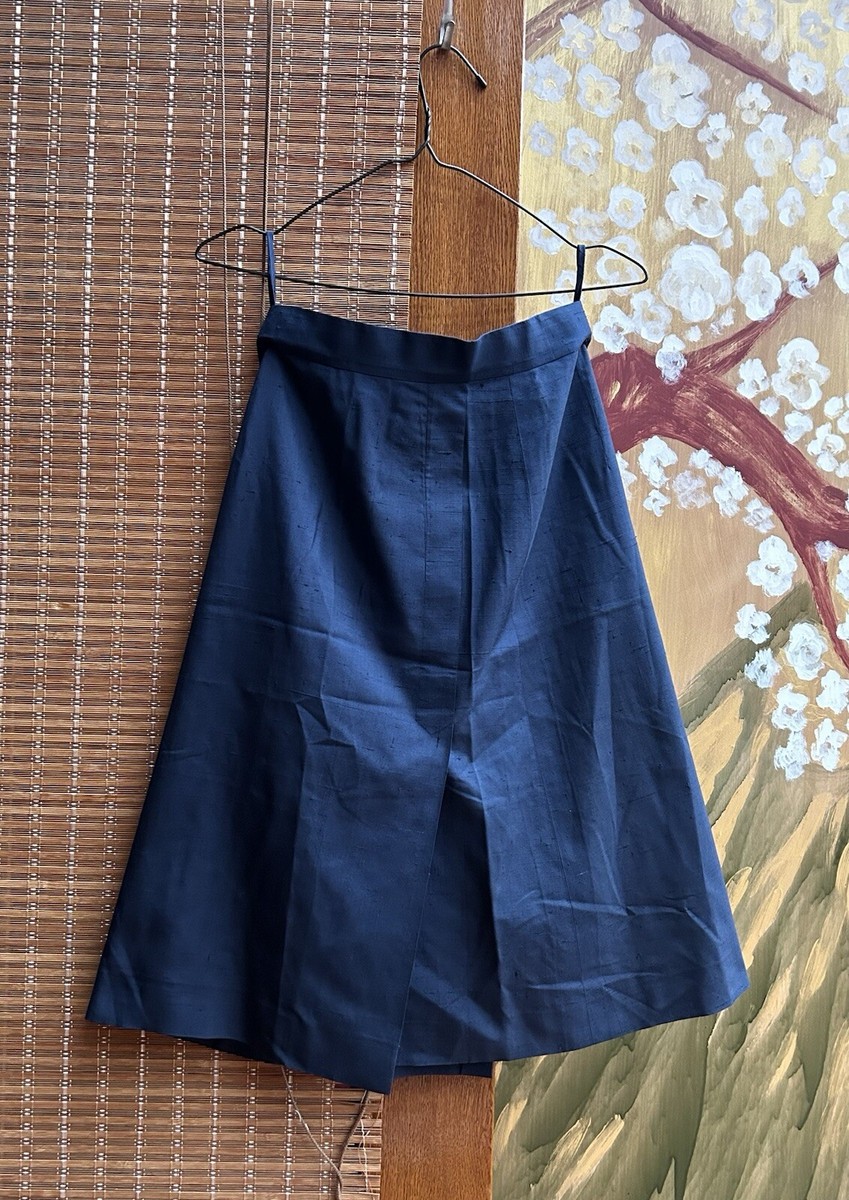 Vintage 70's Emilio Pucci Silk Wrap Navy Blue Skirt Size 10 | eBay