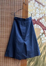 Vintage 70  s Emilio Pucci Silk Wrap Navy Blue Skirt Size 10