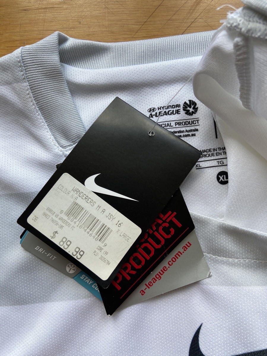 WESTERN SYDNEY 2015 2017 AWAY SHIRT JERSEY NIKE 746936-105 sz XL