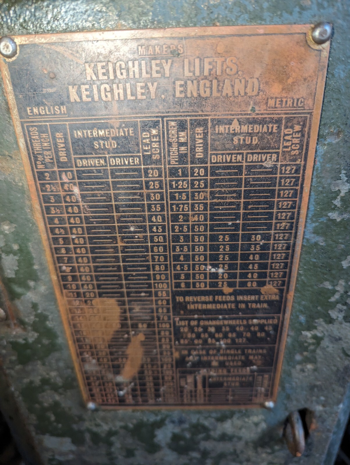 ww2 air ministry raf Keighley lifts metal Lathe eBay