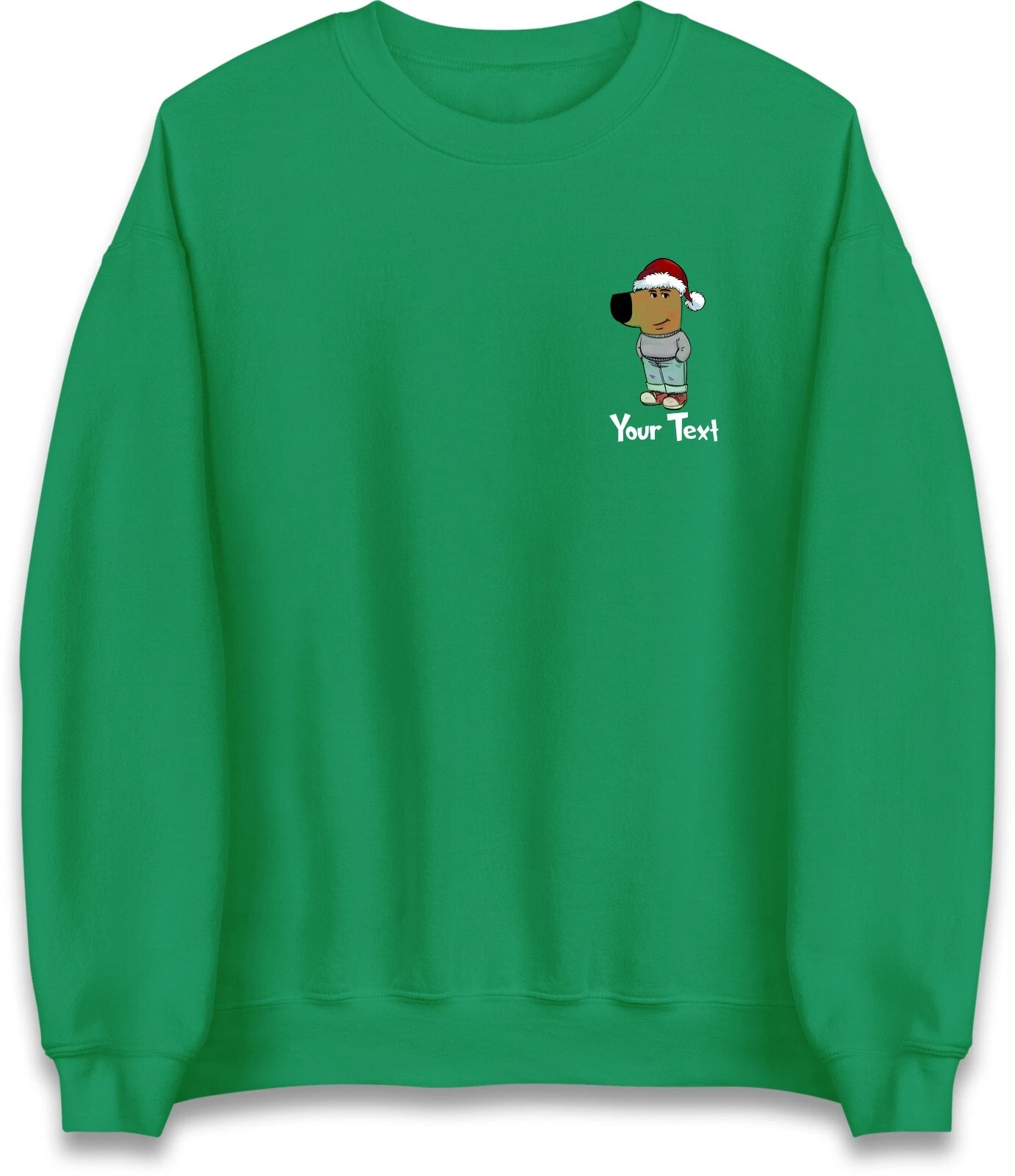 Personalized Chill Guy Christmas Left Chest Printed Sweatshirt
