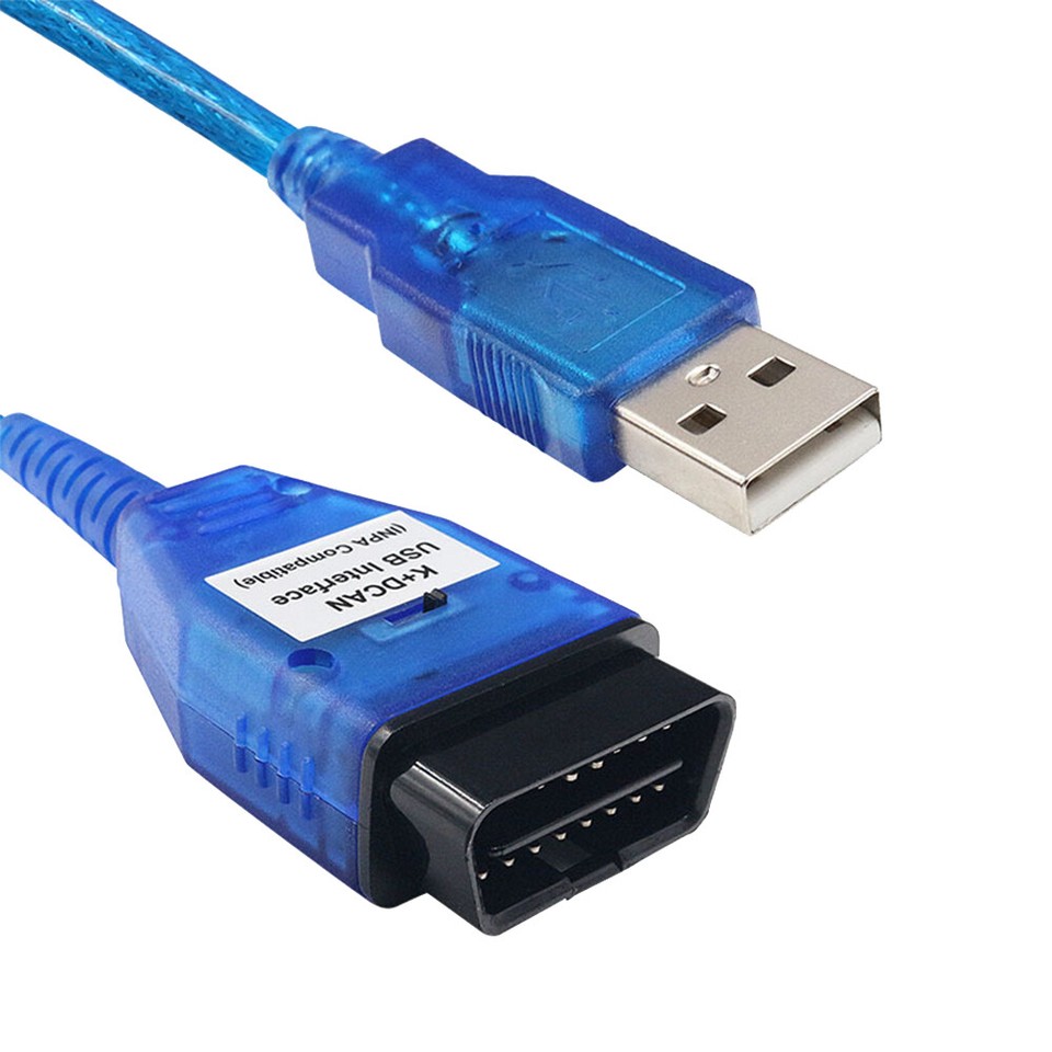 OHP K DCAN OBD2 USB Cable Interface for BMW E Chassis Models from 1998-2016
