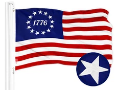 G128 Betsy Ross 1776 Flag 2.5x4 Ft ToughWeave Series Embroidered 210D Polyester