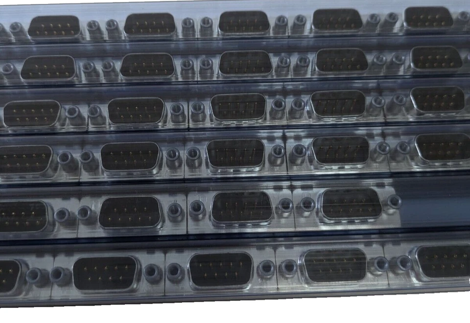 QTY 100 Te Connectivity Amp Connector 1-5747871-4 9 Pin D-Sub Vert Male, Gold - Image 4 of 4