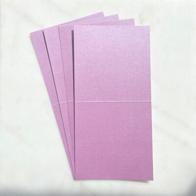 10 x perlmuttquadratische Kartenrohlinge 12,5 cm x 12,5 cm/288 GSM - lila lila