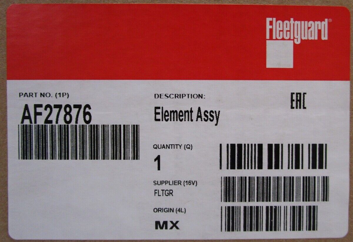 FLEETGUARD AF27876 Air Filter Element Assembly Genuine NEW SEALED