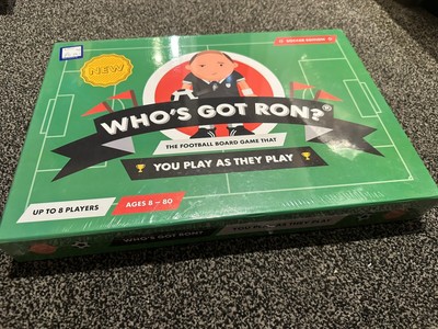 LUSTIGES ALTES SPIEL LTD WHO'S GOT RON FUSSBALL-BRETTSPIEL NEU & VERSIEGELT