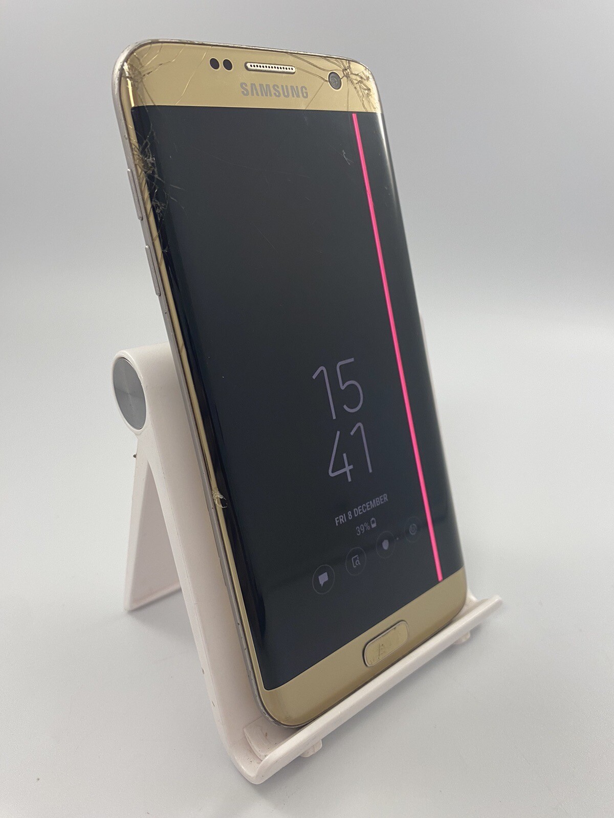 Samsung Galaxy S7 Edge Gold Unlocked 32GB 5.5" Android Smartphone Fault