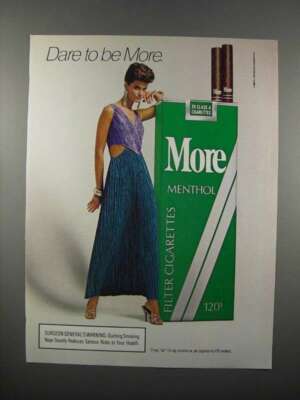 1986 More Cigarette Ad - Dare to Be More