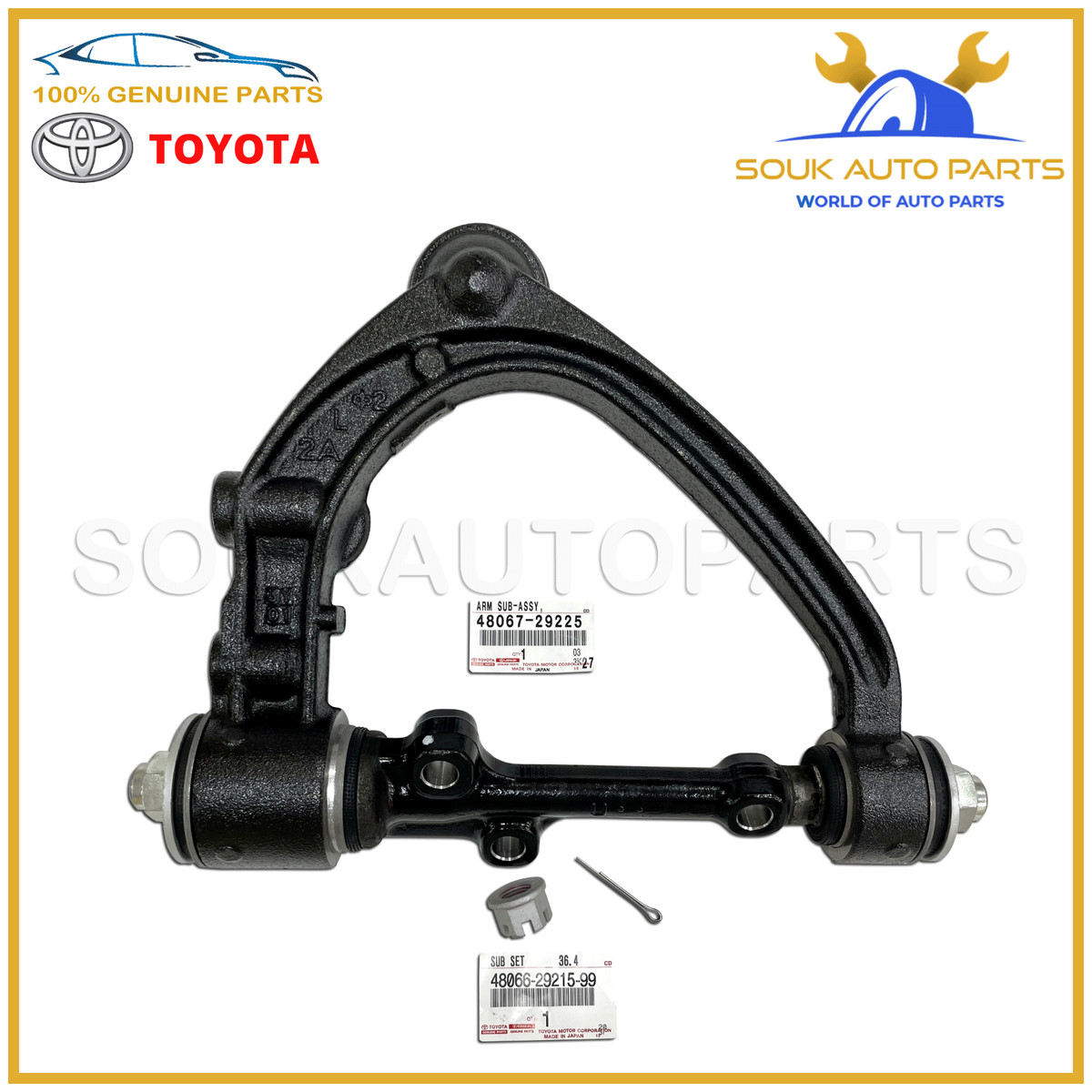 48067-29225 Genuine Toyota ARM SUB-ASSY, FRONT SUSPENSION, UPPER 