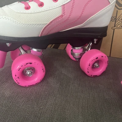 Pink And White Rio Pure Roller Quad Skates | Grelly UK