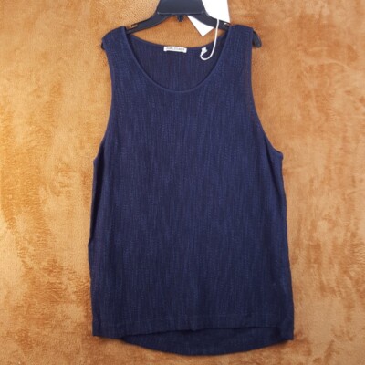 OUR LEGACY Shirt Mens Size 54 Navy Pullover Tank Top Linen Blend Singlet $320