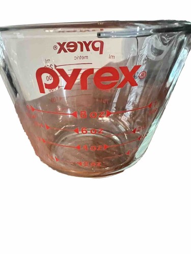 Vintage Pyrex Clear Glass 1 Cup Measuring Cup Open Handle - Picture 2 of 2