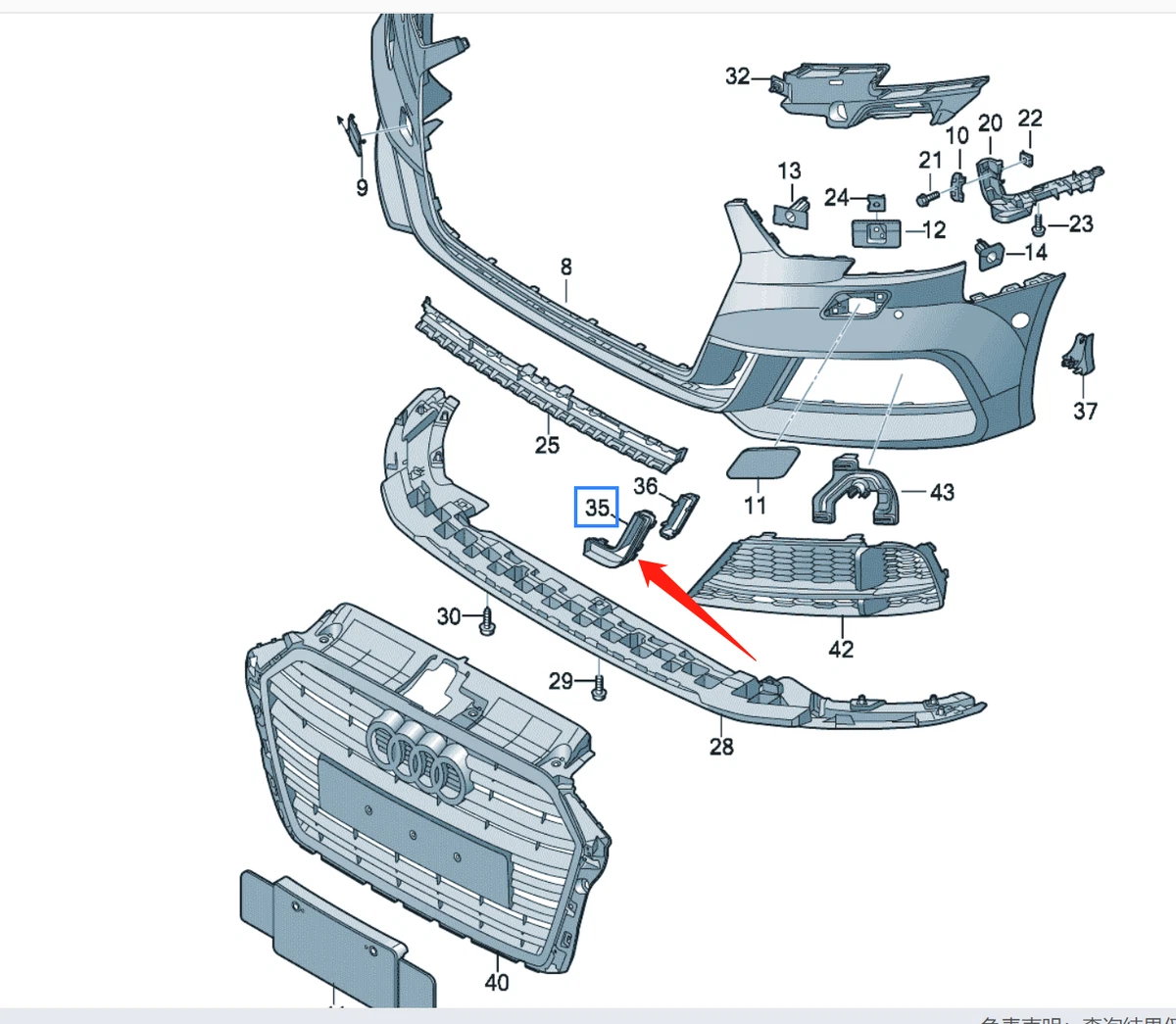 Audi a3 2024 bumper parts