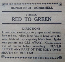 Hitt Fireworks Company Seattle, WA Red to Green Label Hitt's