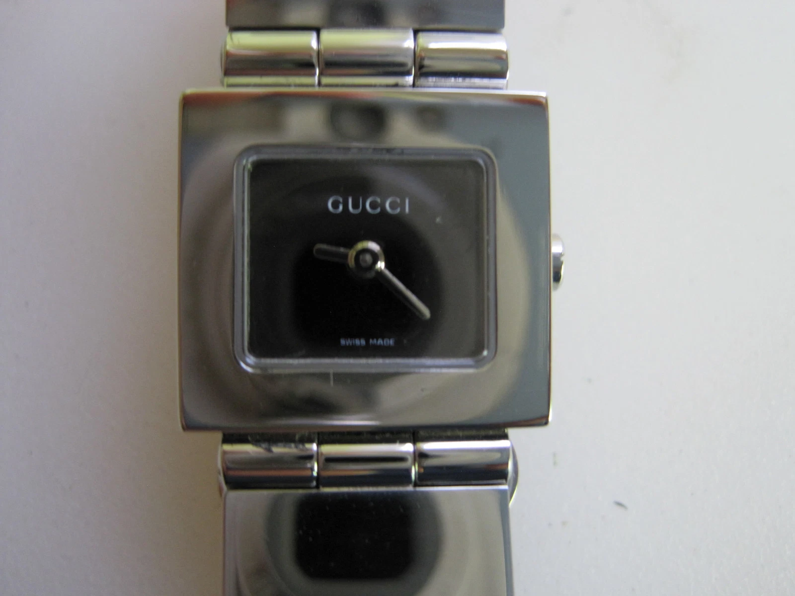 #333 ladys all stainless steel genuine GUCCI watch bracelet
