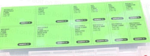 Assorted Pre-insulated Red Terminals Kit male/female/ring Recovery/Defender/4x4 - Picture 3 of 4
