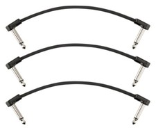 Fender Blockchain 6" Patch Cables, 3Pack Ang/Ang Black. 0990825008