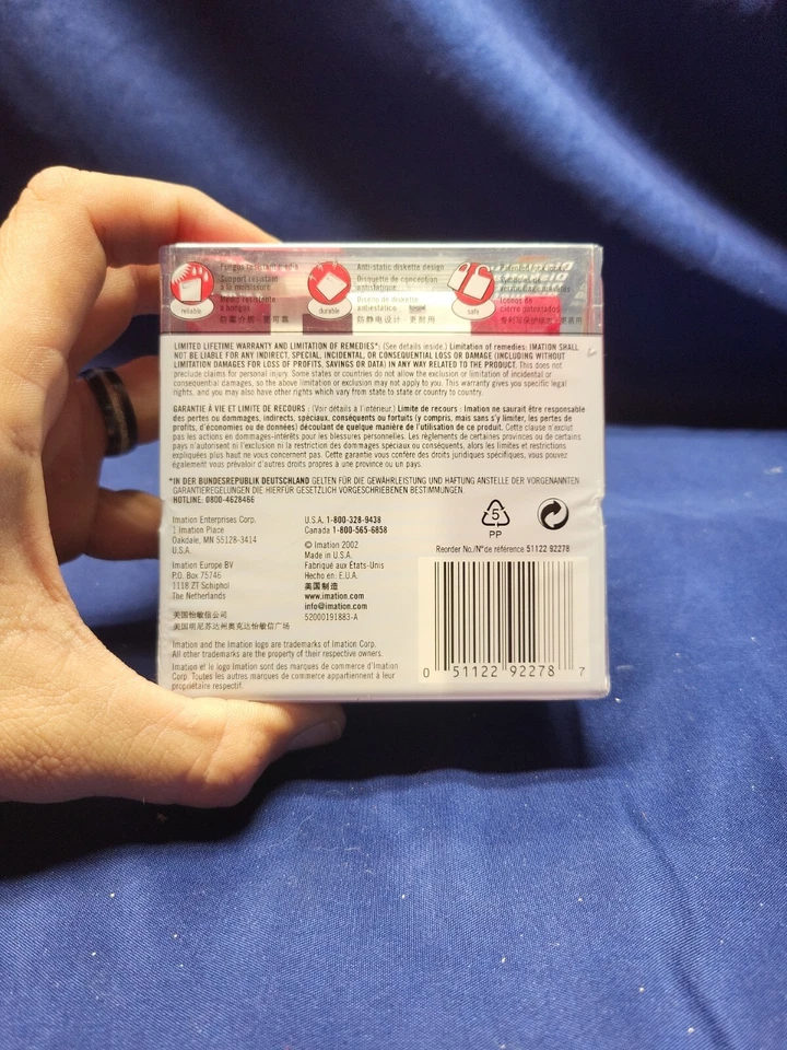 Disquetes Imation Neon MAC Formateados 2 HD 1.4 MB 3.5" 10 NUEVOS EN CAJA Sellados por computadora Foto 2 de 2