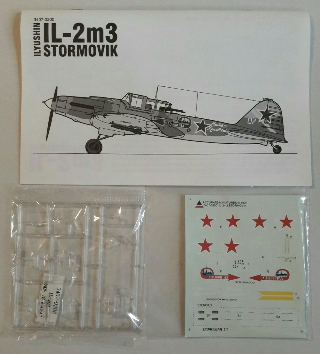 Accurate Miniatures #3407 1/48 Scale, ILYUSHIN IL-2m3