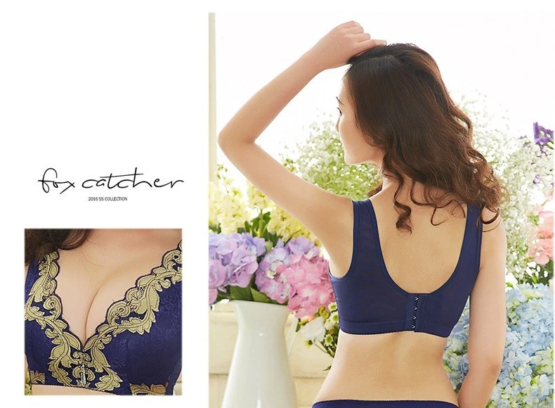 Mujeres Encaje Inalámbrico Talla Grande Minimizador Sujetador Cobertura Completa Chaleco Sujetadores vs Secret Foto 4 de 4