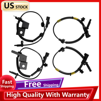 4Pcs Front & Rear ABS Wheel Speed Sensor for 2013-2018 Ford Fusion, Lincoln MKZ