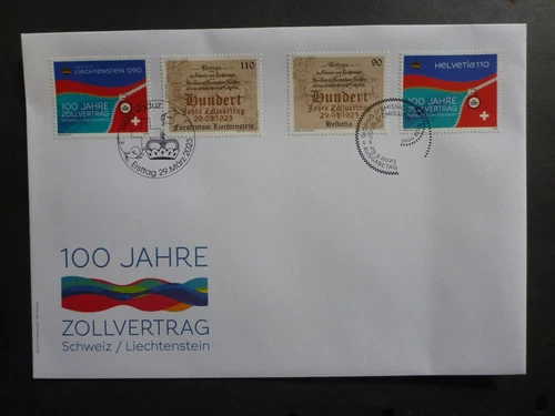 SWITZERLAND Joint Issue with Liechtenstein Set 4 Stamps First Day Cover