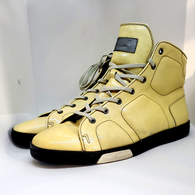 Men's Shoes High Top Sneakers DIRK BIKKEMBERGS Sport Couture  Leather Ivory 11.5