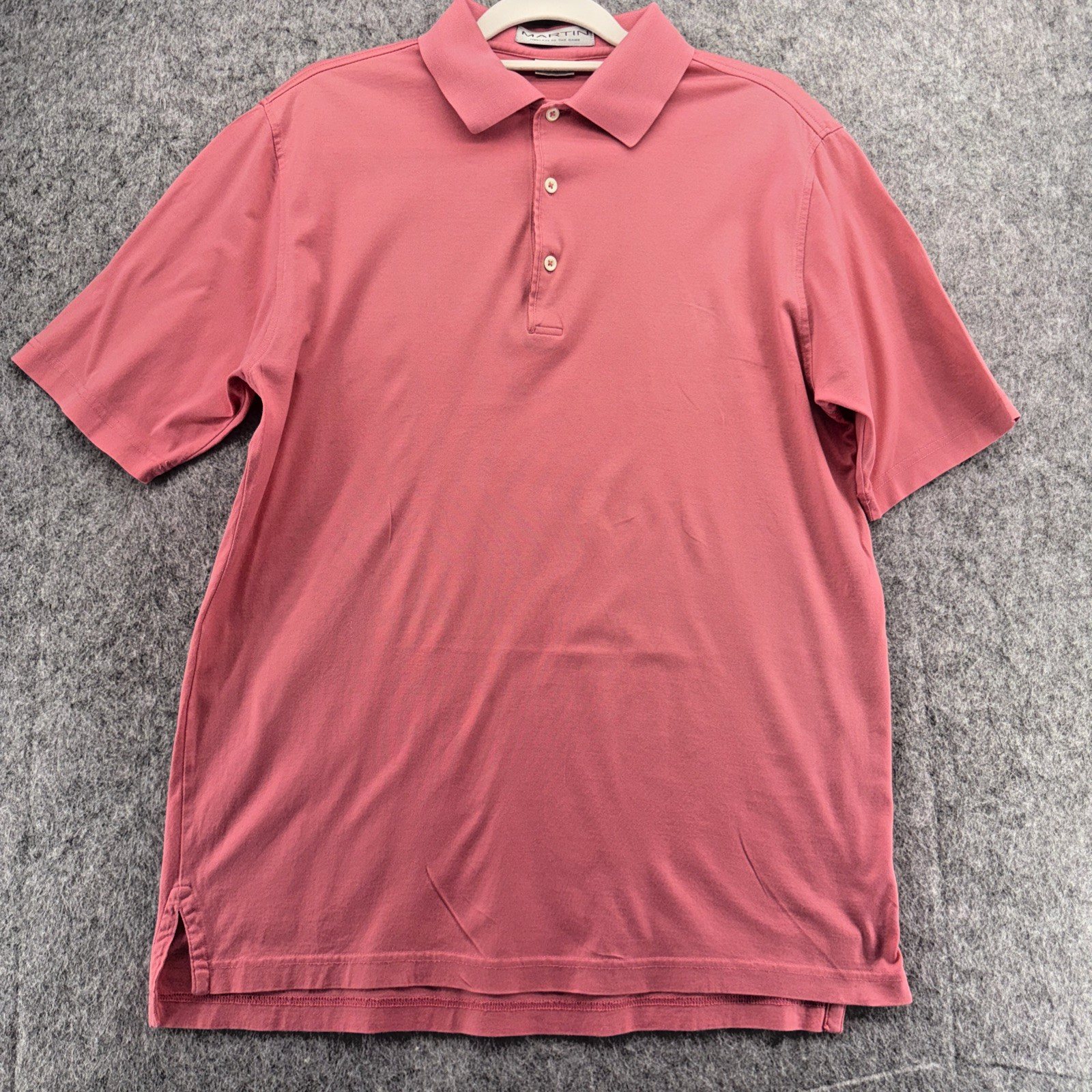 Martin Men's Rose Pink PIMA Cotton Polo Shirt - Medium Size - Korean Quality-image