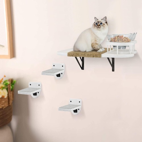 Cat Wall Shelves Cat Hammock with 3 Steps, Cat Shelves and Perches for Wall, ... - Picture 5 of 7