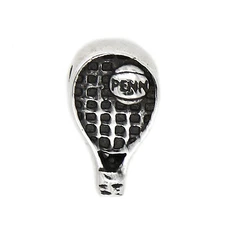 AUTHENTIC STERLING SILVER ZABLE TENNIS RACQUET BEAD