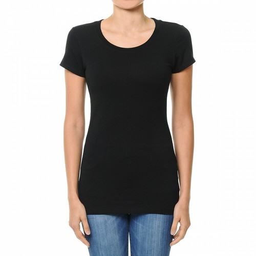 Plain Solid Short Sleeve T Shirt Crew Neck Round Neck Stretchy Cotton Tee (S-3X) - Picture 13 of 30