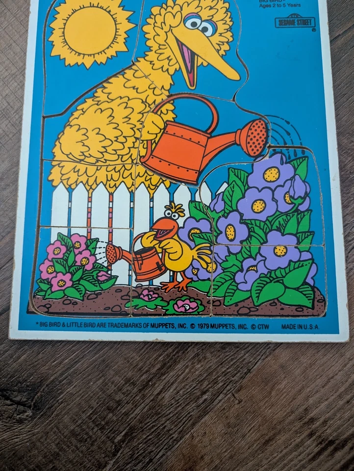 Playskool Sesame Street Characters BIG BIRD Vintage Puzzle 1979 - Image 3 of 4