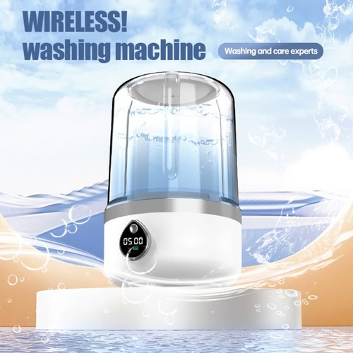 Wiederaufladbare Mini Waschmaschine für Feinwäsche Reisefreundliches Design - Photo 6/12