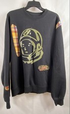 Billionaire Boys Club Męska Czarna Wystarzana Krata Moro Naszywka Bluza Rozmiar XL
